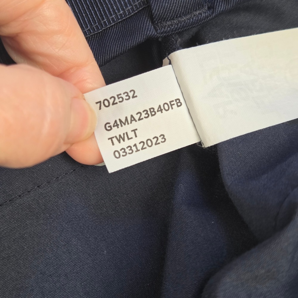 G/FORE Mens Golf Pants 35x31 Navy Blue Stretch Tech Twill Straight Flat Front - Picture 6 of 9
